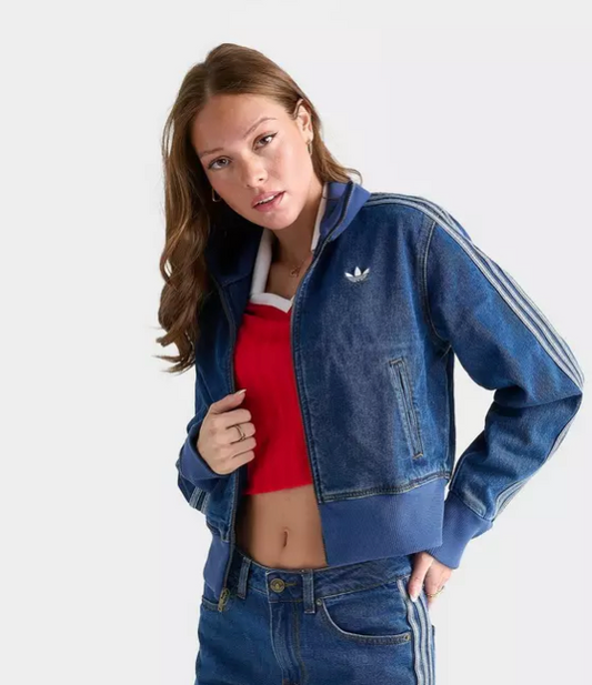 Women's Adidas Originals Firebird Denim Track Top