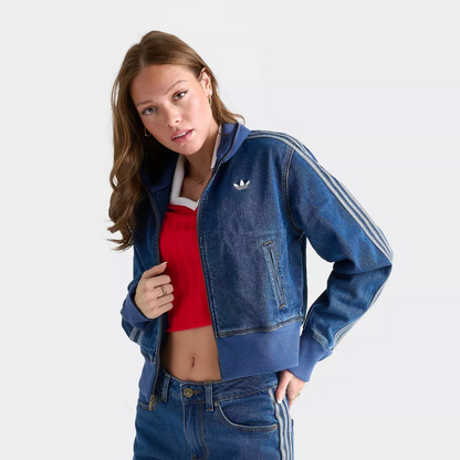 Women's Adidas Originals Firebird Denim Track Top