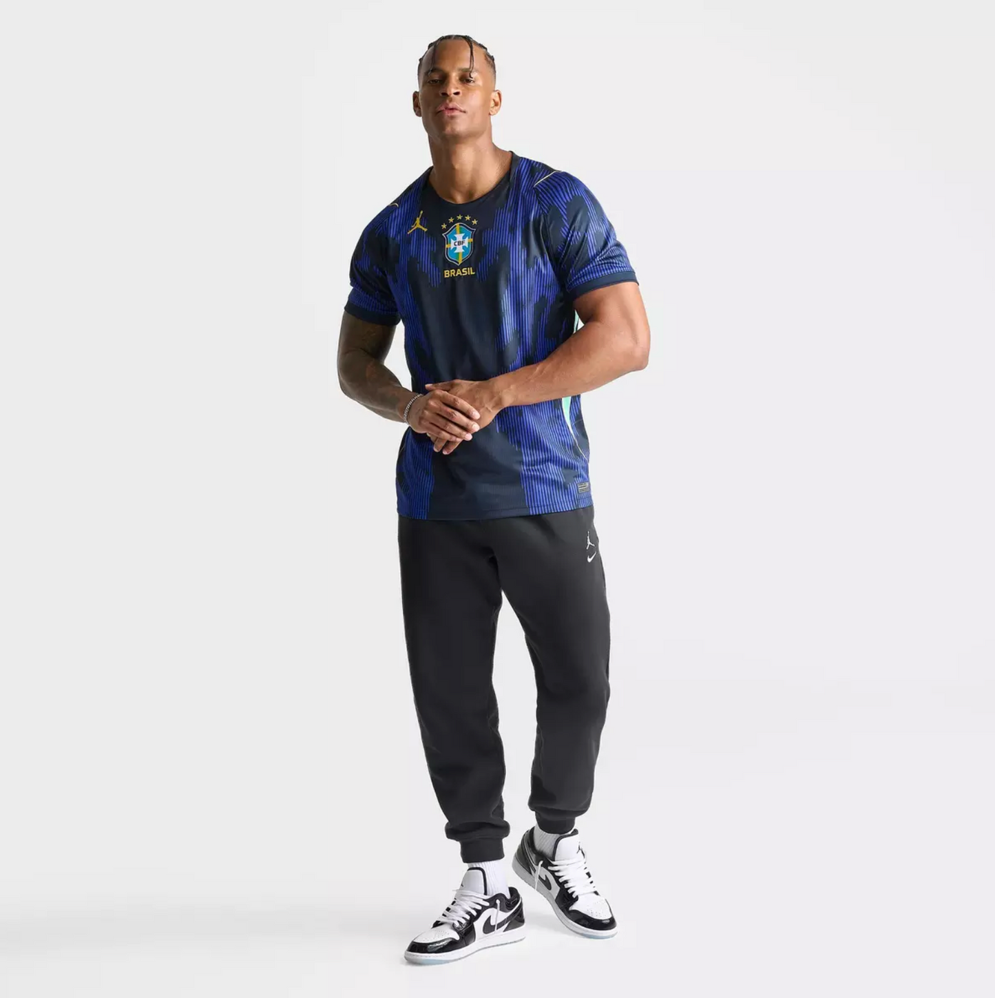 Men's Jordan Brazil 2026 Stadium Away Dri-FIT Replica Soccer Jersey